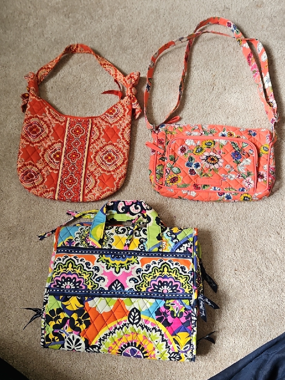 Vera Bradley Lot - 2 Purses And 1 Makeup Travel Bag